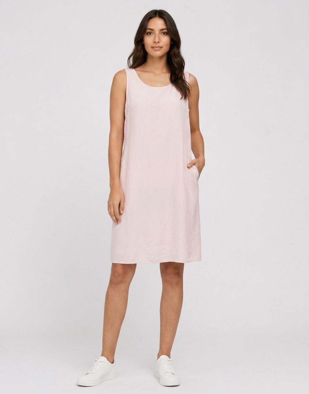Dana B & Karen Pink Shift Knee Length Lightweight Dress Women Size 12